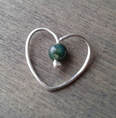 Earth hoop with moss agate